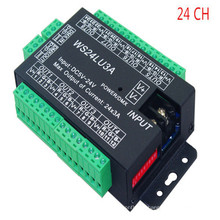 WS24LU3A DMX512 24CH 24A Decoder Controller DC5V-24V DMX Drive for RGB LED Strip